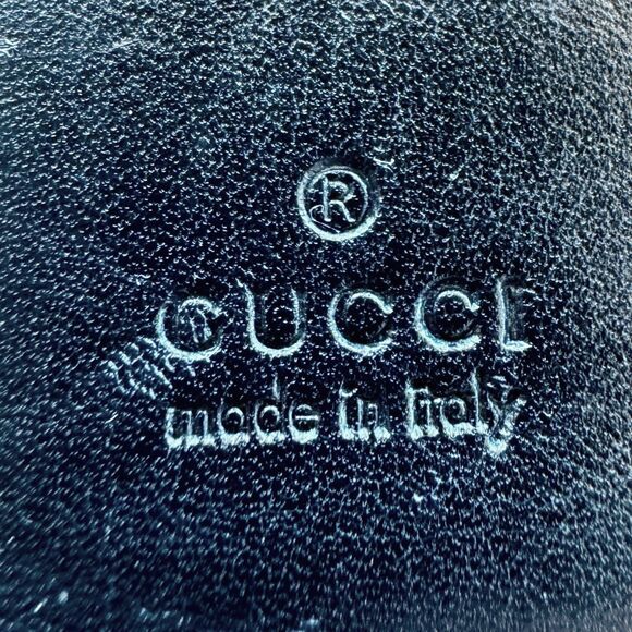 Vintage Gucci Tiger Head Black Leather Bi-Fold Wallet - Rare - Picture 6 of 14